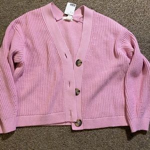H&M pink cardigan